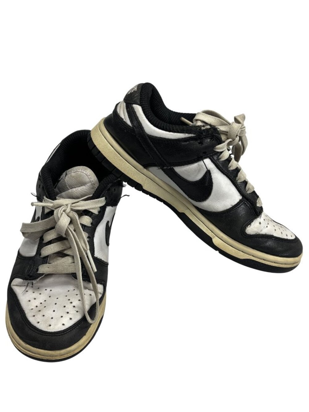 Nike Dunk Low Retro Black & White Sneakers Size 5 Pre-Owned